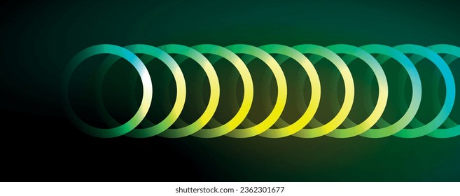 Neon-glänzende Kreise, abstrakter Hintergrund, Technologie-Raum-Licht-Konzept, abstrakter Hintergrund-Bildschirmhintergrund