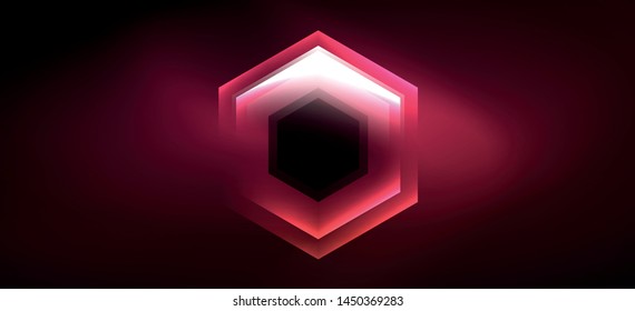 Neon shiny color lines background. Abstract colorful web template Geometric modern technology concept. Vector abstract background banner design.