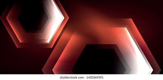 Neon shiny color lines background. Abstract colorful web template Geometric modern technology concept. Vector abstract background banner design.