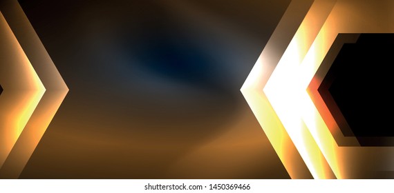 Neon shiny color lines background. Abstract colorful web template Geometric modern technology concept. Vector abstract background banner design.