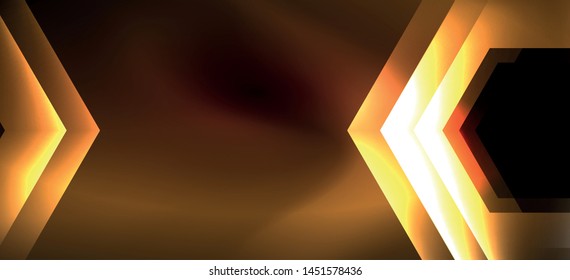 Neon shiny color lines background. Abstract colorful web template Geometric modern technology concept. Vector abstract background banner design.