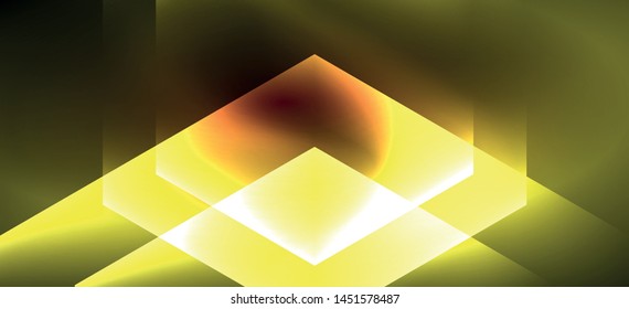 Neon glänzende Farblinien, Hintergrund. Abstrakte farbige Web-Vorlage Geometrisches modernes Technologiekonzept. Abstraktes Vektorbanner-Design.