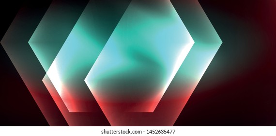 Fondo de líneas de color brillante neón. Resumen de la plantilla web colorida Concepto de tecnología geométrica moderna. Diseño de banner de fondo abstracto vectorial.
