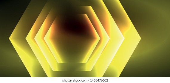 Fondo de líneas de color brillante neón. Resumen de la plantilla web colorida Concepto de tecnología geométrica moderna. Diseño de banner de fondo abstracto vectorial.