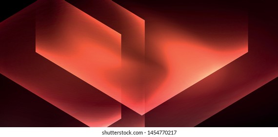 Neon shiny color lines background. Abstract colorful web template Geometric modern technology concept. Vector abstract background banner design.