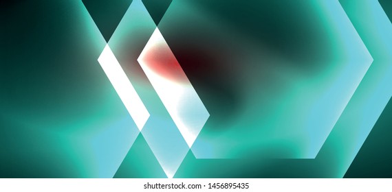 Fondo de líneas de color brillante neón. Resumen de la plantilla web colorida Concepto de tecnología geométrica moderna. Diseño de banner de fondo abstracto vectorial.