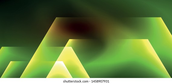 Neon shiny color lines background. Abstract colorful web template Geometric modern technology concept. Vector abstract background banner design.
