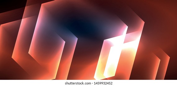 Fondo de líneas de color brillante neón. Resumen de la plantilla web colorida Concepto de tecnología geométrica moderna. Diseño de banner de fondo abstracto vectorial.