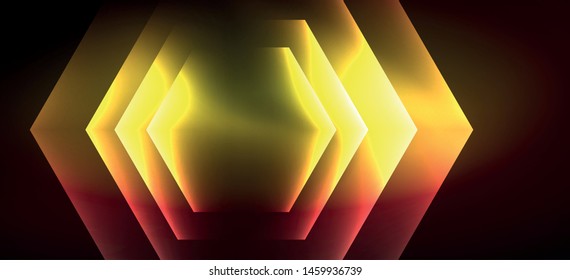 Neon shiny color lines background. Abstract colorful web template Geometric modern technology concept. Vector abstract background banner design.