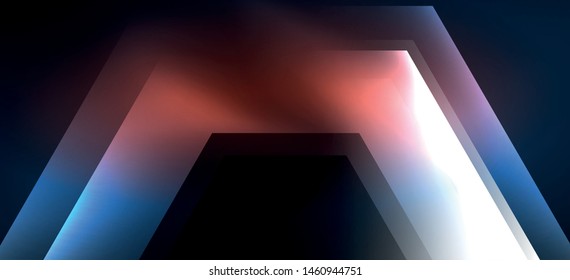 Neon shiny color lines background. Abstract colorful web template Geometric modern technology concept. Vector abstract background banner design.