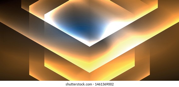 Neon shiny color lines background. Abstract colorful web template Geometric modern technology concept. Vector abstract background banner design.