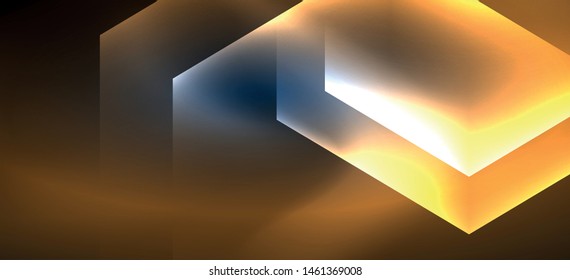 Neon shiny color lines background. Abstract colorful web template Geometric modern technology concept. Vector abstract background banner design.