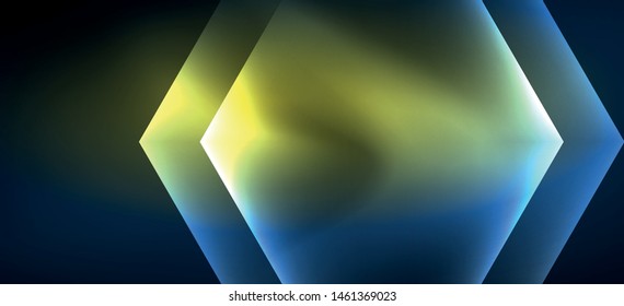 Neon shiny color lines background. Abstract colorful web template Geometric modern technology concept. Vector abstract background banner design.