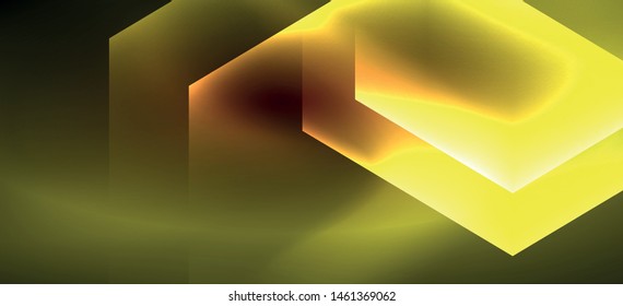 Fondo de líneas de color brillante neón. Resumen de la plantilla web colorida Concepto de tecnología geométrica moderna. Diseño de banner de fondo abstracto vectorial.