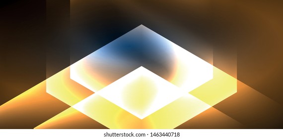 Neon shiny color lines background. Abstract colorful web template Geometric modern technology concept. Vector abstract background banner design.