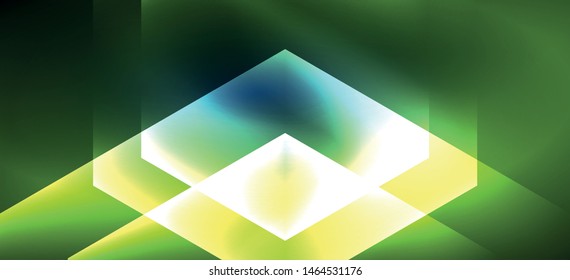 Fondo de líneas de color brillante neón. Resumen de la plantilla web colorida Concepto de tecnología geométrica moderna. Diseño de banner de fondo abstracto vectorial.