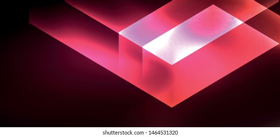 Neon shiny color lines background. Abstract colorful web template Geometric modern technology concept. Vector abstract background banner design.