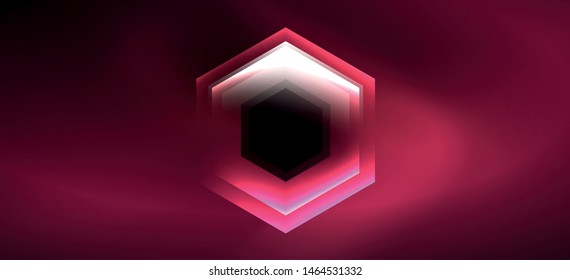 Neon shiny color lines background. Abstract colorful web template Geometric modern technology concept. Vector abstract background banner design.