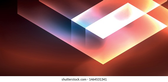 Fundo de linhas de cores brilhantes neon. Modelo colorido abstrato web conceito moderno geométrico de tecnologia. Design de banner de plano de fundo abstrato do vetor.