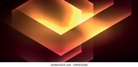 Neon shiny color lines background. Abstract colorful web template Geometric modern technology concept. Vector abstract background banner design.