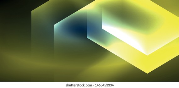 Neon shiny color lines background. Abstract colorful web template Geometric modern technology concept. Vector abstract background banner design.