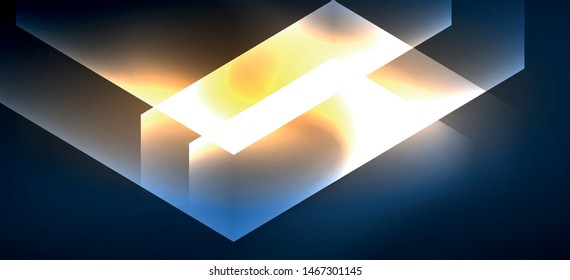 Neon shiny color lines background. Abstract colorful web template Geometric modern technology concept. Vector abstract background banner design.