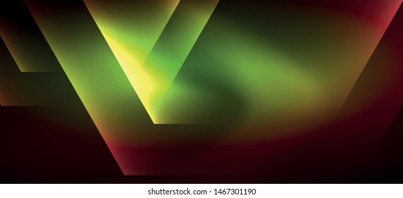 Neon shiny color lines background. Abstract colorful web template Geometric modern technology concept. Vector abstract background banner design.