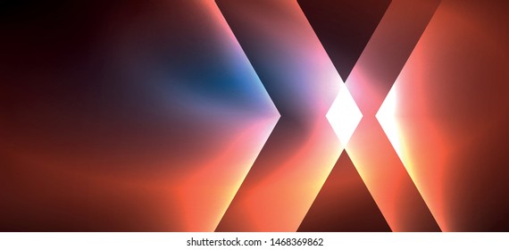 Neon shiny color lines background. Abstract colorful web template Geometric modern technology concept. Vector abstract background banner design.