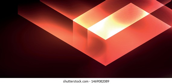 Neon shiny color lines background. Abstract colorful web template Geometric modern technology concept. Vector abstract background banner design.