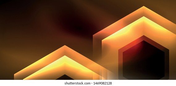 Neon shiny color lines background. Abstract colorful web template Geometric modern technology concept. Vector abstract background banner design.