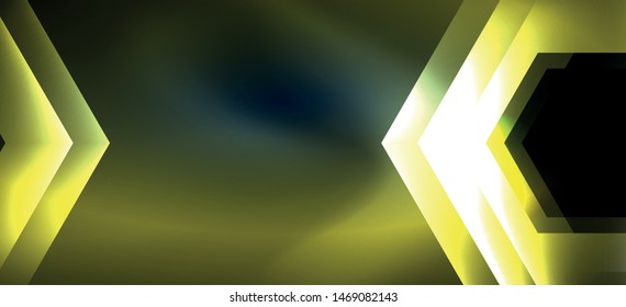 Fondo de líneas de color brillante neón. Resumen de la plantilla web colorida Concepto de tecnología geométrica moderna. Diseño de banner de fondo abstracto vectorial.