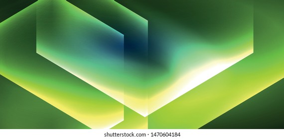 Neon shiny color lines background. Abstract colorful web template Geometric modern technology concept. Vector abstract background banner design.