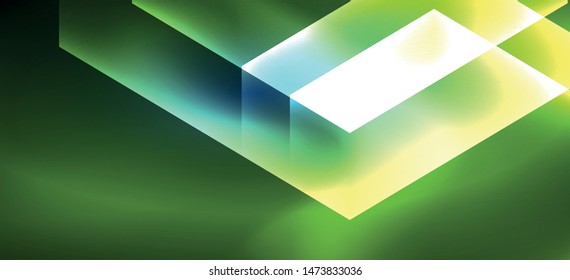 Neon shiny color lines background. Abstract colorful web template Geometric modern technology concept. Vector abstract background banner design.