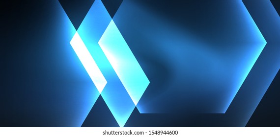 Neon shiny color lines background. Abstract colorful web template Geometric modern technology concept. Vector abstract background banner design.