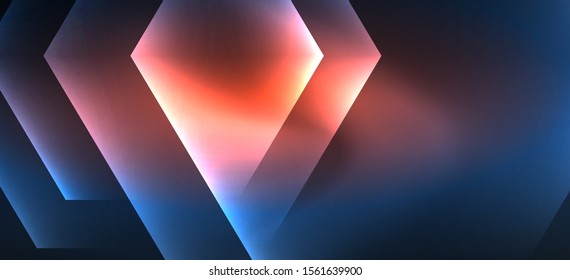 Neon shiny color lines background. Abstract colorful web template Geometric modern technology concept. Vector abstract background banner design.