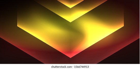 Neon shiny color lines background. Abstract colorful web template Geometric modern technology concept. Vector abstract background banner design.