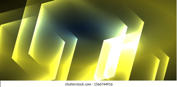 Neon shiny color lines background. Abstract colorful web template Geometric modern technology concept. Vector abstract background banner design.