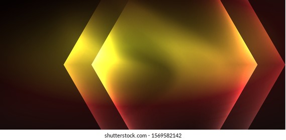 Fondo de líneas de color brillante neón. Resumen de la plantilla web colorida Concepto de tecnología geométrica moderna. Diseño de banner de fondo abstracto vectorial.