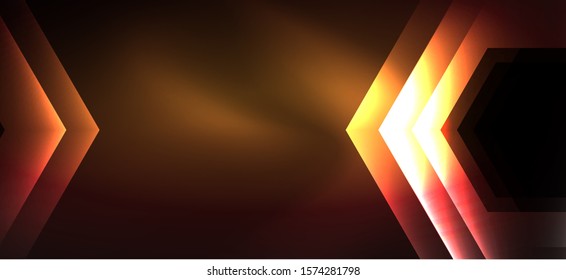 Neon shiny color lines background. Abstract colorful web template Geometric modern technology concept. Vector abstract background banner design.