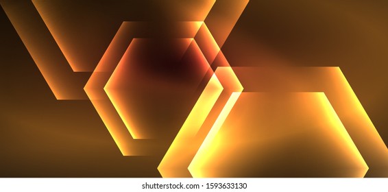 Fondo de líneas de color brillante neón. Resumen de la plantilla web colorida Concepto de tecnología geométrica moderna. Diseño de banner de fondo abstracto vectorial.
