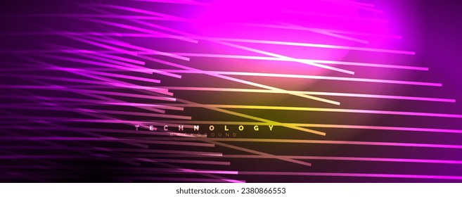 Neon shiny light abstract lines, light beams concept abstract background. Vector Illustration For Wallpaper, Banner, Background, Card, Book Illustration, landing page