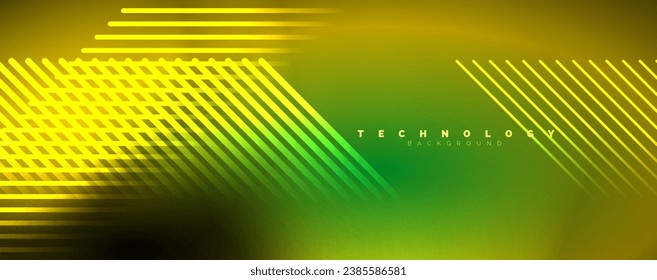 Neon shiny light abstract lines, light beams concept abstract background. Vector Illustration For Wallpaper, Banner, Background, Card, Book Illustration, landing page