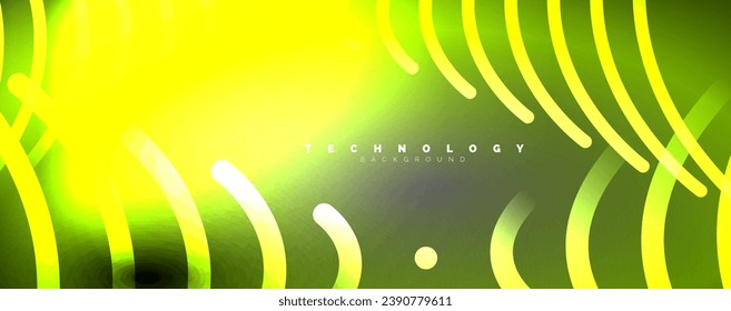 Neon shiny light abstract lines, light beams concept abstract background. Vector Illustration For Wallpaper, Banner, Background, Card, Book Illustration, landing page
