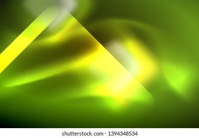 Luces neones brillantes sobre el negro, tecno moderno plantilla, diseño moderno