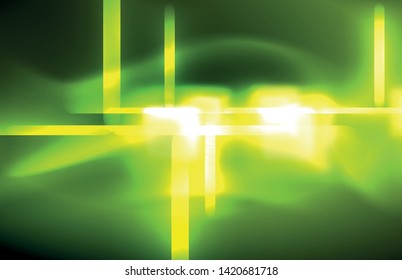 Neon shiny light lines on black, techno modern template, modern design