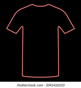 Neon shirt red color vector illustration flat style image