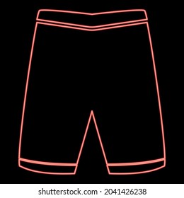 Neon shorts red color vector illustration flat style image