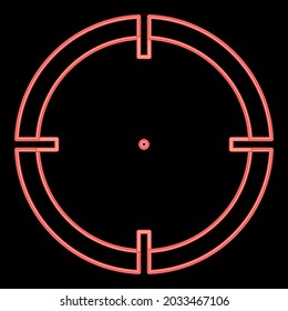 Imagen de estilo plano de la ilustración del vector de color rojo de visión neonatal