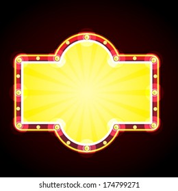 neon sign advertising announcement