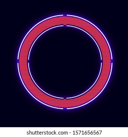neon sign. attention sign. vector illustration